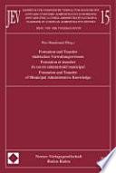 Formation and transfer of municipal administrative knowledge