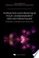 Formation mathématique pour l’enseignement des mathématiques