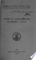 Formes du roman anglais de Dickens à Joyce