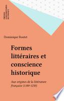 Formes littéraires et conscience historique