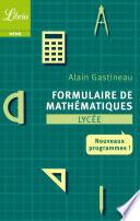 Formulaire de mathématiques