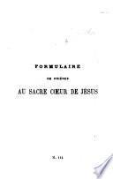 Formulaire de prières au Sacré-Coeur de Jésus