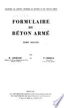 Formulaire du béton arme
