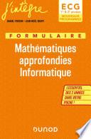 Formulaire Mathématiques approfondies Informatique ECG 1 & 2