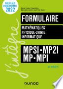 Formulaire MPSI-MP2I-MP-MPI - 8e éd.