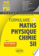 Formulaire PCSI-MPSI-PTSI/PSI - Maths - Physique-chimie - SII - Nouveaux programmes
