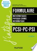Formulaire PCSI-PC-PSI - 8e éd.