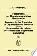 Fortschritte der Chemie Organischer Naturstoffe/Progress in the Chemistry of Organic Natural Products/Progrès Dans La Chimie Des Substances Organiques Naturelles