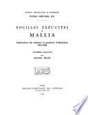 Fouilles exécutées à Mallia, exploration des maisons et quatriers d'habitation