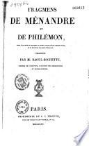 Fragmens de Ménandre et de Philémon