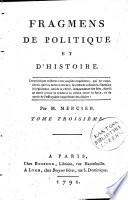 Fragmens de politique et d'histoire