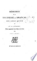 Fragment des Mémoires de Mde la duchesse de Brancas. De madame de Châteauroux