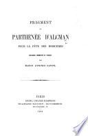Fragment du Parthénée d'Alcman pour la fête des Dioscures restauré, commenté et traduit par M. A. Canini. Gr. & Fr