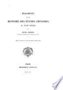 Fragments d'une histoire des études chinoises au XVIIIe siècle