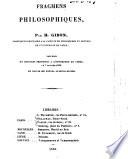 Fragments philosophiques