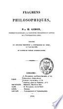 Fragments philosophiques