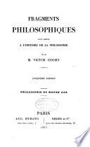 Fragments philosophiques pour servir à l'histoire de la philosophie