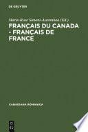 Français du Canada - Français de France
