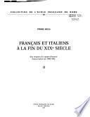Français et Italiens à la fin du XIXe siècle