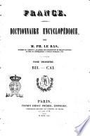France dictionnaire encyclopedique par Ph. Le Bas