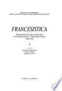 Francesistica: 1990-1994