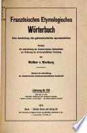 Französisches etymologisches Wörterbuch