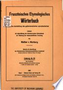 Französisches etymologisches Wörterbuch: Materialien unbekannten oder unsicheren Ursprungs
