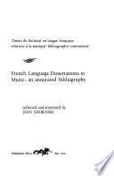 French language dissertations in music