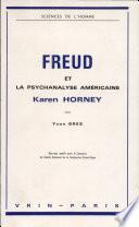 Freud et la psychanalyse américaine Karen Horney
