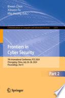 Frontiers in Cyber Security