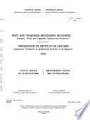 Fruit and Vegetable Processing Industries