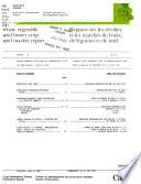 Fruit, Vegetable & Honey Crop and Market Report