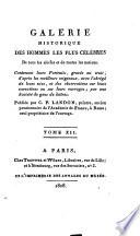 Galerie Historique Des Hommes Les Plus Célèbres De tous les siécles et de toutes les nations