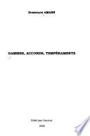 Gammes, accords, tempéraments
