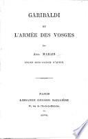 Garibaldi et l'armée des Vosges