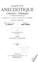 Gazette anecdotique, littéraire, artistique et bibliographique...