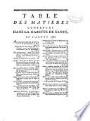 Gazette de santé, contenant les nouvelles découvertes sur les moyens de se bien porter & de guérir quand on est malade
