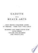 Gazette des beaux-arts