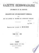Gazette Hebdomadaire de Medecine et de Chirurgie