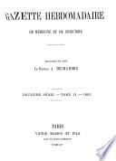 Gazette hebdomadaire de médecine et de chirurgie
