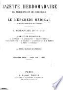 Gazette hebdomadaire de médecine et de chirurgie