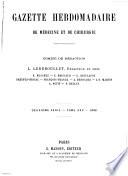 Gazette hebdomadaire de médecine et de chirurgie