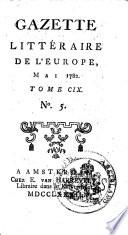 Gazette littéraire de l'Europe