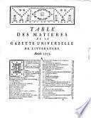 Gazette universelle de littérature ...