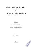 Genealogical History of the Rutherford Family
