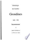 Généalogie des familles Grondines