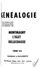 Généalogie des familles originaires des comtés de Montmagny, L'Islet, Bellechasse