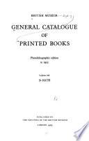 General Catalogue of Printed Books