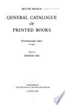 General Catalogue of Printed Books