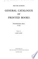 General catalogue of printed books